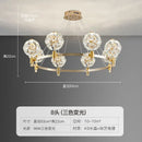 GobekUsa Crystal Chandelier: Dandelion Design for Luxe Living Room, Dining, or Master Bedroom