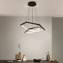 GobekUsa Hexagon Aluminium LED Pendant Light Dimmable Minimalist Chandelier for Living Room Bedroom