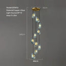 GobekUsa Blue Peacock Leaf Glass Designer Chandeliers Lighting