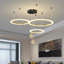 GobekUsa Circle Ring Pendant Light Chandelier Modern Living Room Bedroom Lamps Ceiling Luminaire