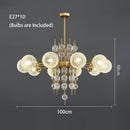 GobekUsa Glass Ball LED Pendant Light: Modern Chandelier for Living Room Kitchen Island