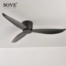 GobekUsa 17cm White DC Ceiling Fan with Remote Control - Simple and Ultra Thin