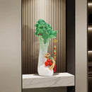 GobekUsa Cabbage Ornament: New Chinese Style Boss Office Decoration for Desktop or Wine Cabinet