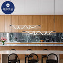 GobekUsa Gold LED Chandelier: Nordic Minimalist Dimming Pendant Lights for Home Decor