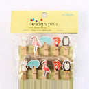 GobekUsa 50-Piece Mini Wooden Clips for Photos Crafts, 25mm Small Clothespin Decoration