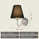 GobekUsa Cloth LED Wall Lamp, Modern Bedroom Bedside Sconce Light Luminaire