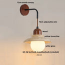GobekUsa Adjustable LED Wall Sconce Yellow Travertine Stair Light Fixture for Home Decor