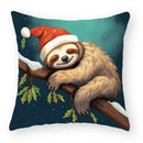 GobekUsa Cartoon Animal Christmas Pillowcase: Decorative Sofa Cushion Cover for Living Room