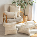 GobekUsa Boho Macrame Woven Cushion Cover for Home Decor, Comfy Farmhouse Pillow Case