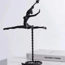 "GobekUsa Ballerina Dancer Sculpture - Abstract Metal Handicraft Figurine for Room Decor"