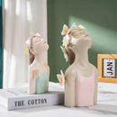 GobekUsa Butterfly Girl Sculptures: Pink Room Decor & Fairy Garden Art for Modern Bedroom