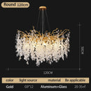 GobekUsa Crystal Money Tree Chandelier - Modern LED Suspension Light for Luxury Living Areas