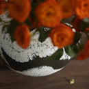 GobekUsa Ink Painting Ceramic Vase: Flower Pots Desk Decor Crafts Floral Room Aesthetic