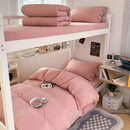 GobekUsa Buttoned Washed Cotton Bedding Set: Soft & Breathable Quilt Cover for Home or Dorm