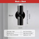 GobekUsa Cream 2Head Macaron LED Wall Lamp in Black for Home Decor