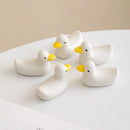 GobekUsa Duck Chopstick Holder Tray White Rabbit Porcelain Plate Home Decor