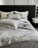 GobekUsa Eucalyptus Fiber Summer Quilt Bedding Set with Cool Feeling, Soft Silky Comforter & Bed Sheet Set
