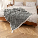 GobekUsa Geometric Tassel Blanket - Nordic Style Sofa Throw and Bohemian Decor Rug