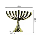 GobekUsa Gold Geometric Twist Candle Holder Set for Stylish Home Decor