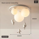 GobekUsa Children Nordic Bear Astronaut LED Ceiling Chandelier - Kid's Theme Decor