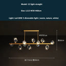 GobekUsa Copper LED 3-Light Dimmable Crystal Chandelier