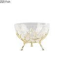 GobekUsa Golden Branches Glass Bowl Set for Home Kitchen Desserts and Snacks