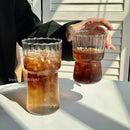 GobekUsa Heat-Resistant Stripe Glass Cup for Home and Office Drinkware