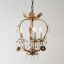GobekUsa Iron Crystal Chandelier for Corridor Bedroom Restaurant Bar Hanging Lamps