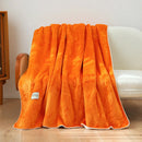 GobekUsa Double-Layer Warm Blanket: Flannel & Lamb Wool Sofa Blanket