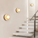 GobekUsa Cream Style LED Wall Lamp for Bedroom, Soft Light Wood Stone Design
