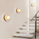 GobekUsa Cream Style Bedroom Wall Lamp Stone Wood Wabi-sabi Decor G9 Bulb Soft Light