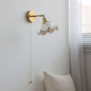 GobekUsa Ceramic LED Wall Lights with Pull Chain Switch for Bathroom Mirror