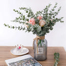 GobekUsa Artificial Eucalyptus Leaves 100Pcs - Home Wedding Decoration Vase Fake Plants