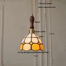 GobekUsa Brass LED Pendant Light with Adjustable Glass & Wood Hang Lamp