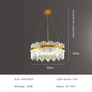 GobekUsa Gold Full Spectrum Crystal Chandelier for Living, Dining & Bedroom