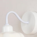 GobekUsa Glass Iron LED Wall Sconce Pull Chain Switch Stair Light Fixture for Bedroom