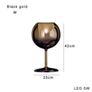 GobekUsa Gold Chrome Glass Table Decor Lamp for Luxury Living Room, Villa, Store, Cafe