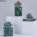 GobekUsa Crystal Flower Marble Base Sculpture: Modern Artwork for Living Room Decor
