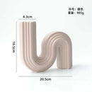 GobekUsa Geometric Ceramic Vase | S Shape Desk Decor | Home Decoration Accessories