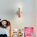 GobekUsa Cream Zipper Wooden Wall Lamp: Minimalist Nordic Design for Bedroom, Living Room Illumination