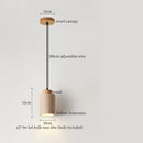 GobekUsa LED Hanging Lamps Yellow Travertine Pendant Lighting for Bedroom Living Dining Room