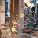 GobekUsa Glass Chandelier: Nordic-Italian LED Pendant Light for Living & Dining Room