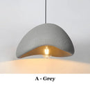 Nordic Wabi-Sabi White Or Gray Sculptural Pendant Light