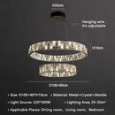 GobekUsa Crystal Lustre Circle Chandelier LED Lights - Modern Luxury Minimalism décor