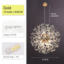 GobekUsa Dandelion Chandelier: Luxury Crystal Pendant Lamp for Living Room and Bedroom