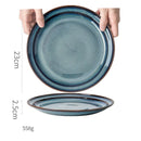 GobekUsa Beautiful Blue Ceramic Bowl Kiln Dinnerware Dish