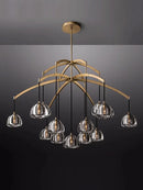 GobekUsa Black Brass American Series Crystal Copper LED Chandelier for Dinning Room