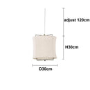 GobekUsa Linen Fabric Chandelier: Japanese Retro Handmade Art Lamps for Restaurant, Bedroom, Bar Counter