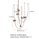 GobekUsa Leather Chandeliers 2023 LED Minimalist Home Decor Lighting for Living Room