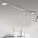 GobekUsa Dimmable LED Wall Lamp, Rotating Long Pole, Swinging Black and White Industrial Design